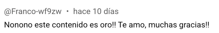 Comentario de un alumno en YouTube 3