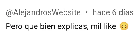 Comentario de un alumno en YouTube 4