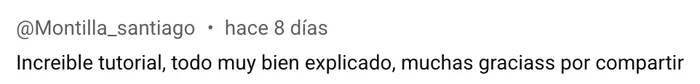 Comentario de un alumno en YouTube 2