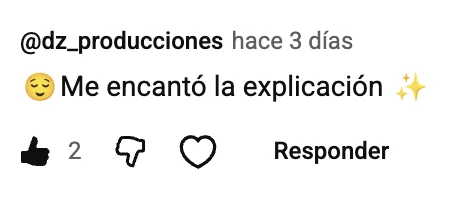 Comentario de un alumno en YouTube 5
