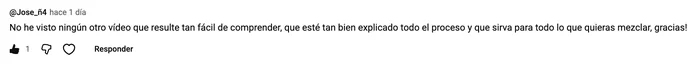 Comentario de un alumno en YouTube 5