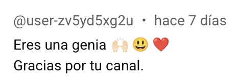 Comentario de un alumno en YouTube 3