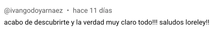 Comentario de un alumno en YouTube 4